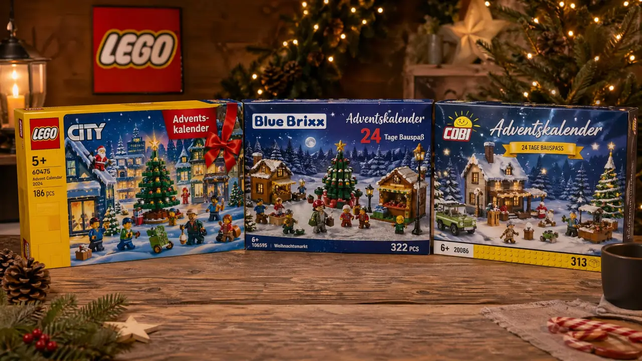 Klemmbausteine Adventskalender 2026 — BlueBrixx, Cobi, Fischertechnik